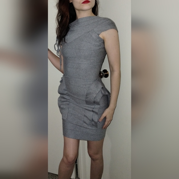 Herve Leger Dress Grey - Picture 3 of 6